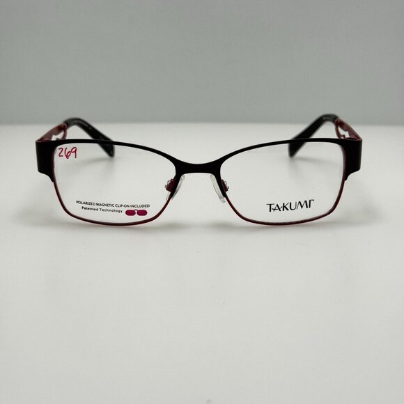 Takumi Eyeglasses Eye Glasses Frames T9950 10 50-16-135 W/ Clip main image 4